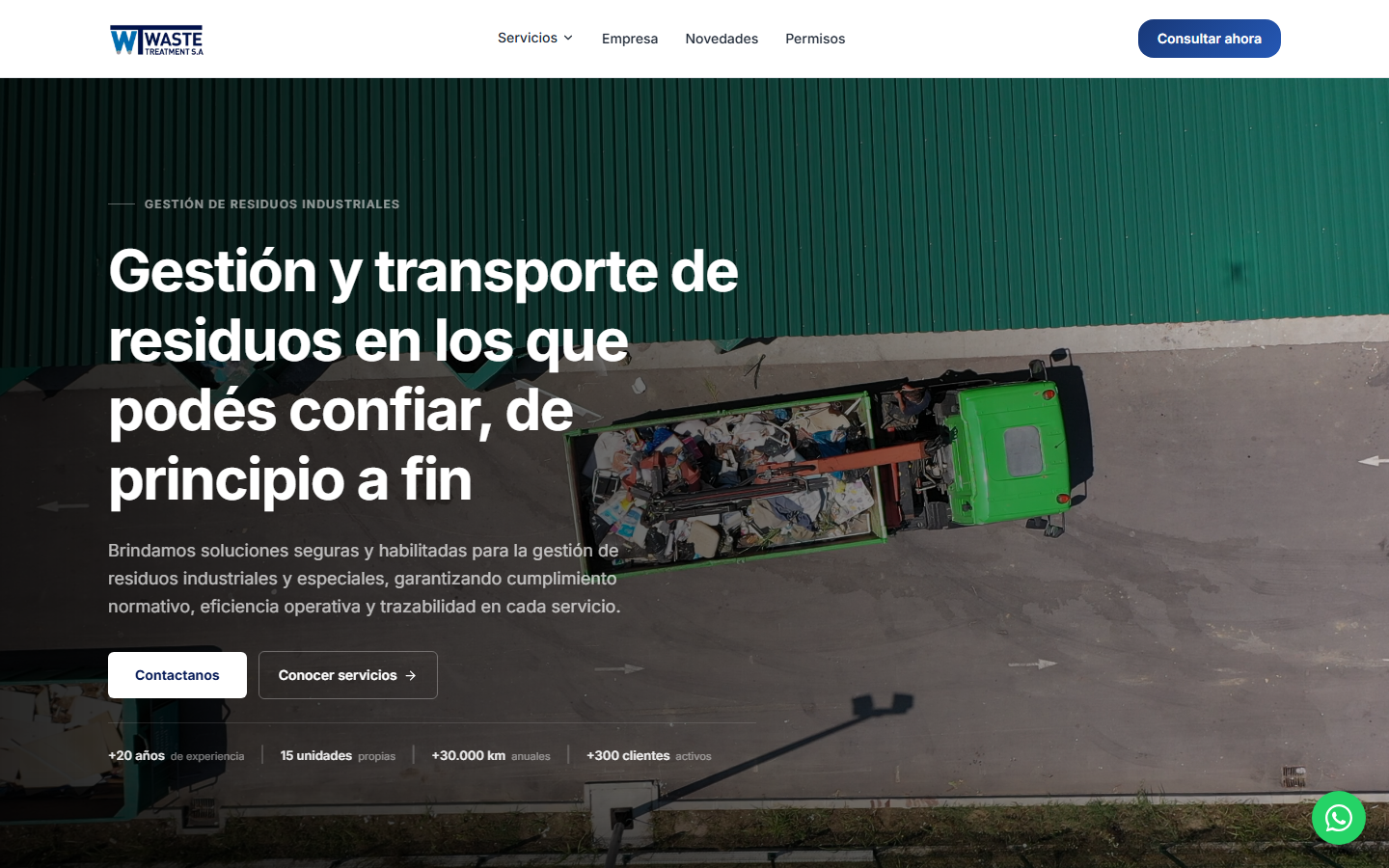 Inicio del sitio de Waste Treatment, gestión de residuos industriales
